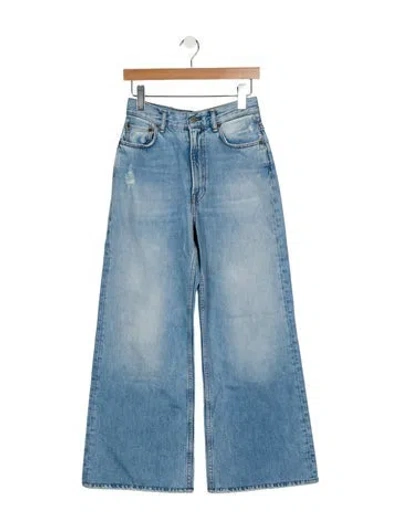 Pre-owned Acne Studios High-rise Wide Leg Jeans In Blue