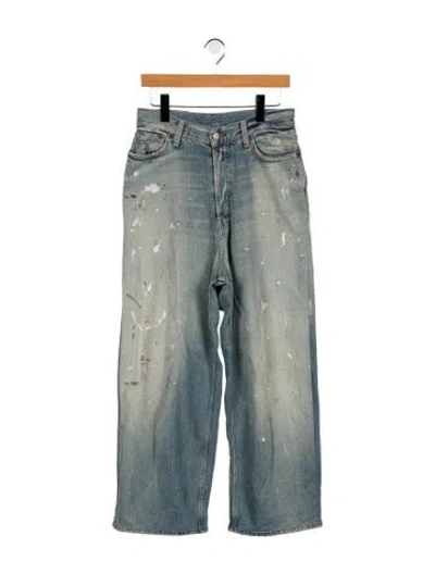 Pre-owned Acne Studios High-rise Wide Leg Jeans In Blue