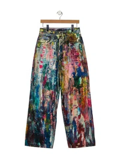 Pre-owned Acne Studios High-rise Wide Leg Jeans In Blue