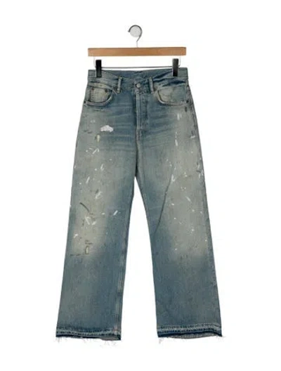 Pre-owned Acne Studios High-rise Wide Leg Jeans In Blue