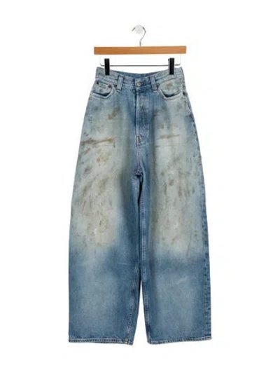 Pre-owned Acne Studios High-rise Wide Leg Jeans In Blue