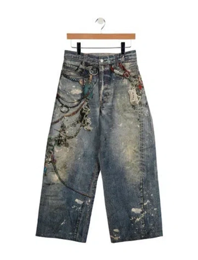 Pre-owned Acne Studios High-rise Wide Leg Jeans In Blue
