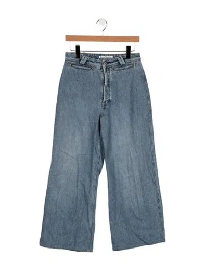 Pre-owned Acne Studios High-rise Wide Leg Jeans In Blue