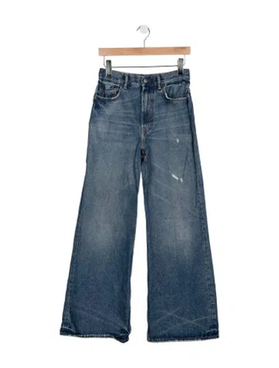 Pre-owned Acne Studios High-rise Wide Leg Jeans In Blue