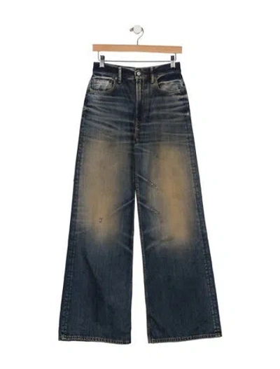 Pre-owned Acne Studios High-rise Wide Leg Jeans In Blue