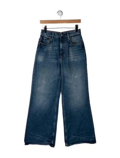 Pre-owned Acne Studios High-rise Wide Leg Jeans In Blue