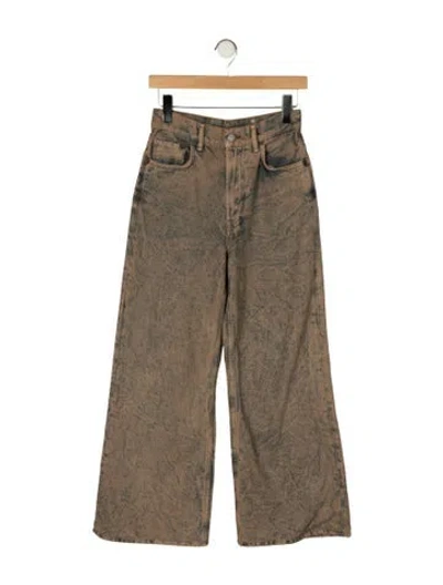 Pre-owned Acne Studios High-rise Wide Leg Jeans In Brown