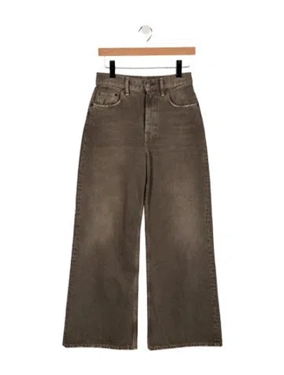 Pre-owned Acne Studios High-rise Wide Leg Jeans In Brown