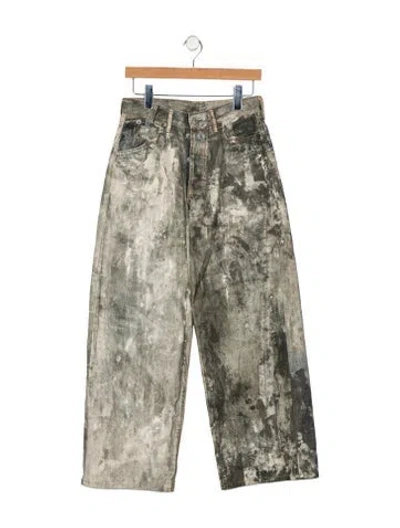 Pre-owned Acne Studios High-rise Wide Leg Jeans In Gray