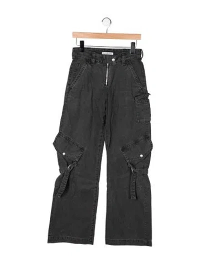 Pre-owned Acne Studios High-rise Wide Leg Jeans In Gray