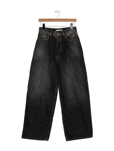 Pre-owned Acne Studios High-rise Wide Leg Jeans In Gray