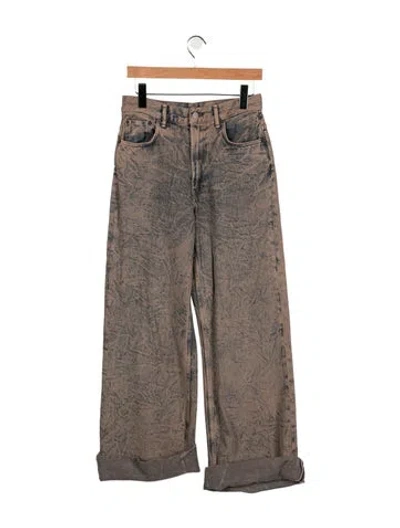 Pre-owned Acne Studios High-rise Wide Leg Jeans In Grey