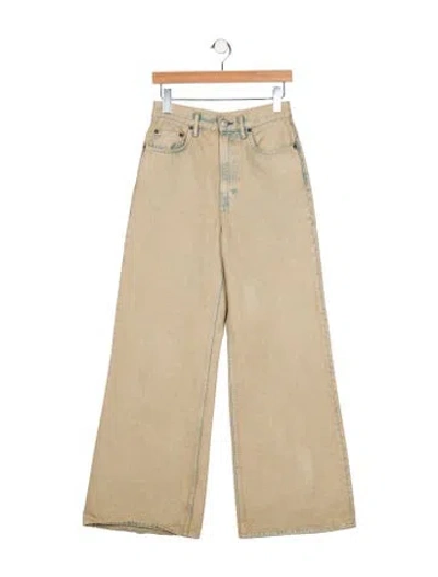 Pre-owned Acne Studios High-rise Wide Leg Jeans In Neutral