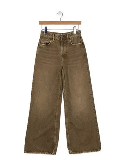 Pre-owned Acne Studios High-rise Wide Leg Jeans In Neutral