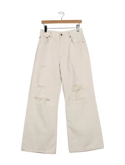 Pre-owned Acne Studios High-rise Wide Leg Jeans In Neutrals
