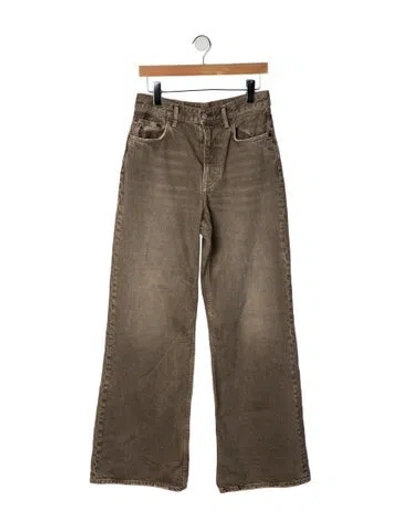 Pre-owned Acne Studios High-rise Wide Leg Jeans In Neutrals