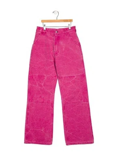 Pre-owned Acne Studios High-rise Wide Leg Jeans In Pink