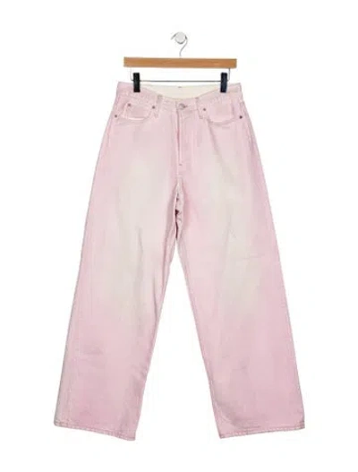 Pre-owned Acne Studios High-rise Wide Leg Jeans In Pink