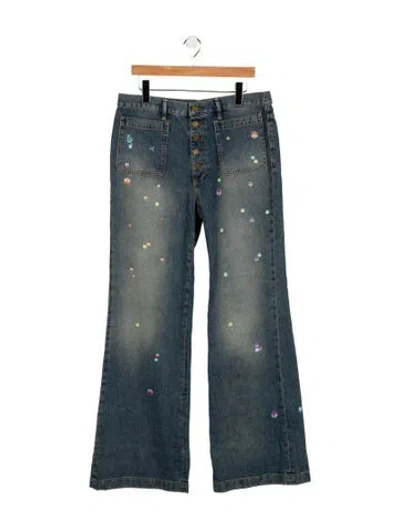 Pre-owned Acne Studios High-rise Wide Leg Jeans W/ Tags In Blue