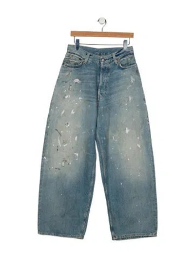 Pre-owned Acne Studios High-rise Wide Leg Jeans W/ Tags In Blue
