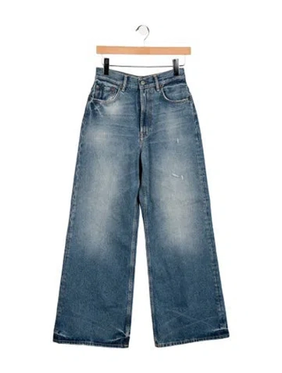 Pre-owned Acne Studios High-rise Wide Leg Jeans W/ Tags In Blue