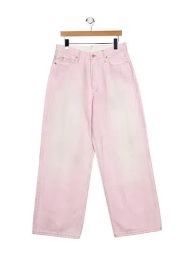Pre-owned Acne Studios High-rise Wide Leg Jeans W/ Tags In Pink