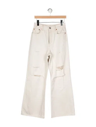 Pre-owned Acne Studios High-rise Wide Leg Jeans In White