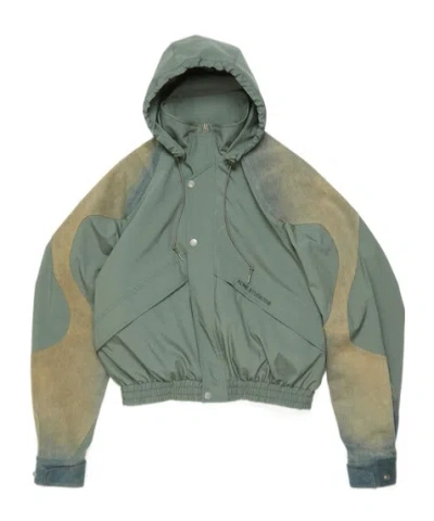 Acne Studios Hoded Zipper Casual Jacket In Gray
