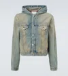 Acne Studios Men Denim Hooded Jacket In Blue