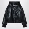 Acne Studios Hooded Faux Leather Jacket A90654le R In Black
