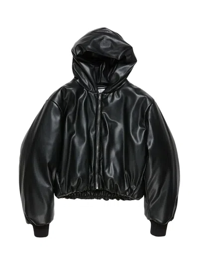 ACNE STUDIOS ACNE STUDIOS HOODED FAUX JACKET BLACK