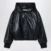 Acne Studios Hooded Faux Leather Jacket A90654le R In Black