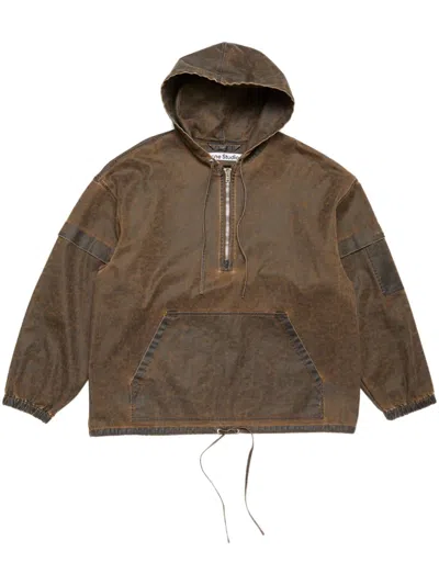 Acne Studios Hooded Jacket In Green