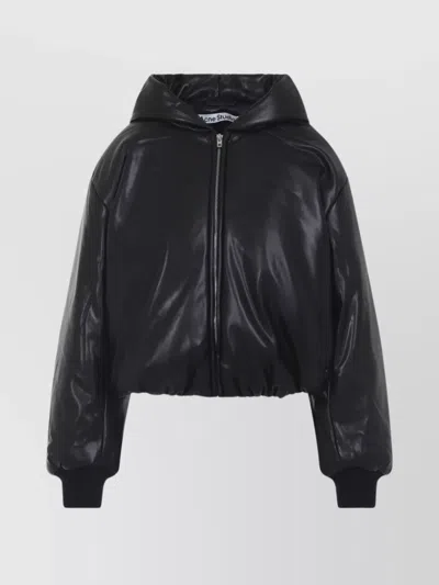 ACNE STUDIOS HOODED LONG SLEEVE BOMBER JACKET