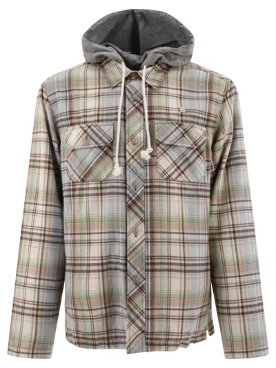 Acne Studios Hooded Overshirt Jacket In Multi