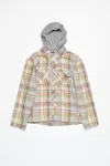 Acne Studios Checked Cotton Canvas Overshirt In Brown,green