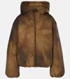 Acne Studios Women Hooded Puffer Jacket In Beige