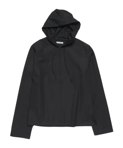 Acne Studios Hooded Shirt In Black