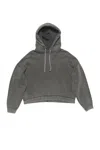 Acne Studios Hooded Sweater Drawstring Ribbed Cuffs In Gray