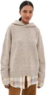 Acne Studios Hooded Sweater Medium Beige In Medium Beige
