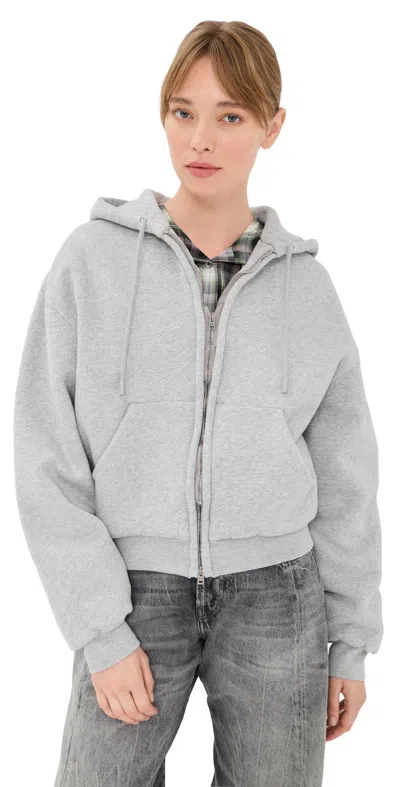 Acne Studios Hooded Sweatshirt Grey Melange In Gray