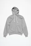 Acne Studios Hooded Zip Sweater In Light Grey Melange