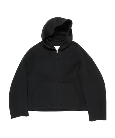 Acne Studios Hooded Zip-up Sweater In Gray