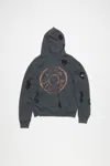 Acne Studios Hooded Zipper Sweater In Gray