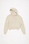Acne Studios Hooded Zipper Sweater In Faded Grey