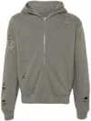 Acne Studios Zip-up Hoodie In Moss Green