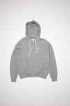Acne Studios Hooded Zippered Sweatshirt In Light Grey Melange