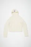 Acne Studios Alpaca Blend Hooded Sweatshirt Men In White