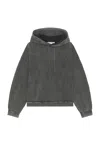 Acne Studios Fester Vintage Hooded Sweatshirt In Faded Black