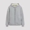 Acne Studios Womens Grey Melange Internal-fleece Relaxed-fit Cotton-blend Hoodie Xs In Gray